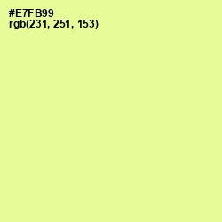 #E7FB99 - Jonquil Color Image