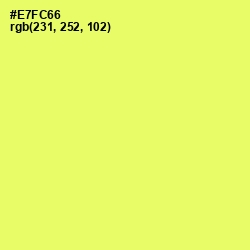 #E7FC66 - Canary Color Image