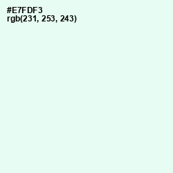 #E7FDF3 - Off Green Color Image