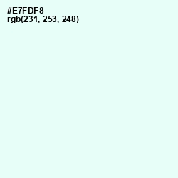 #E7FDF8 - Bubbles Color Image