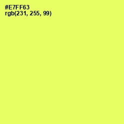 #E7FF63 - Canary Color Image