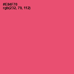 #E84F70 - Mandy Color Image
