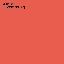 #E85D4D - Sunset Orange Color Image