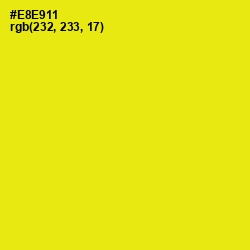 #E8E911 - Lemon Color Image