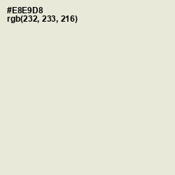 #E8E9D8 - White Rock Color Image