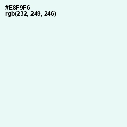 #E8F9F6 - Aqua Spring Color Image