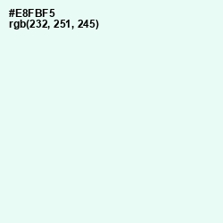 #E8FBF5 - Aqua Spring Color Image