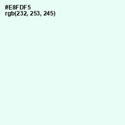 #E8FDF5 - Aqua Spring Color Image