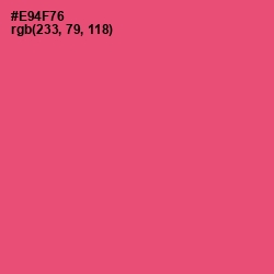 #E94F76 - Mandy Color Image