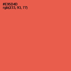 #E95D4D - Sunset Orange Color Image