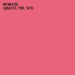 #E9647B - Brink Pink Color Image