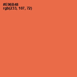 #E96B48 - Burnt Sienna Color Image