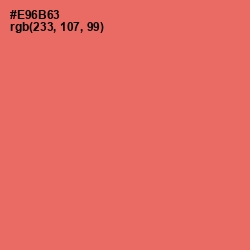 #E96B63 - Sunglo Color Image