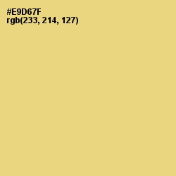 #E9D67F - Golden Sand Color Image