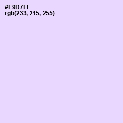 #E9D7FF - Snuff Color Image