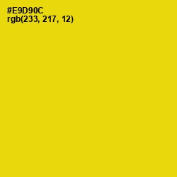 #E9D90C - Ripe Lemon Color Image