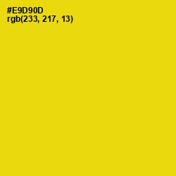 #E9D90D - Ripe Lemon Color Image