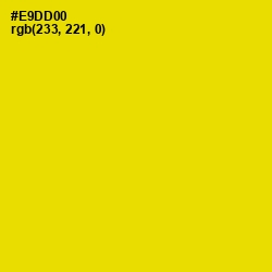 #E9DD00 - School bus Yellow Color Image