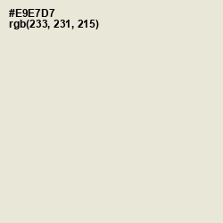 #E9E7D7 - Pearl Bush Color Image