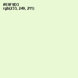 #E9F9D3 - Snow Flurry Color Image