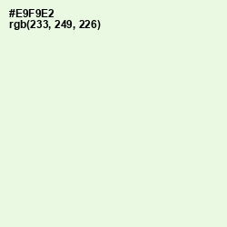 #E9F9E2 - Rice Flower Color Image