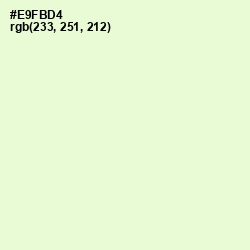 #E9FBD4 - Snow Flurry Color Image