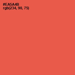 #EA5A4B - Sunset Orange Color Image