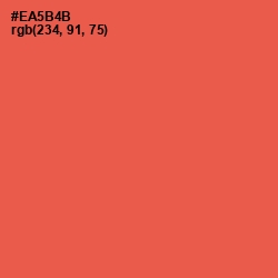 #EA5B4B - Sunset Orange Color Image
