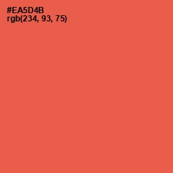 #EA5D4B - Sunset Orange Color Image