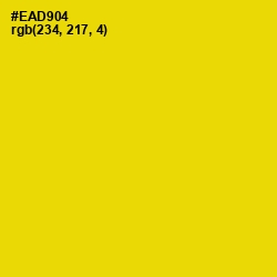 #EAD904 - School bus Yellow Color Image