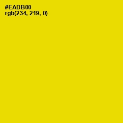 #EADB00 - School bus Yellow Color Image