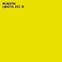 #EADF00 - School bus Yellow Color Image