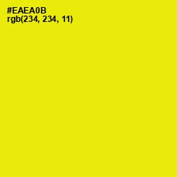 #EAEA0B - Lemon Color Image