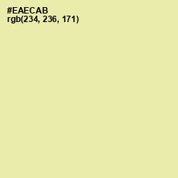 #EAECAB - Double Colonial White Color Image