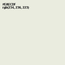 #EAECDF - White Rock Color Image