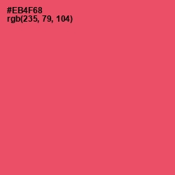 #EB4F68 - Mandy Color Image