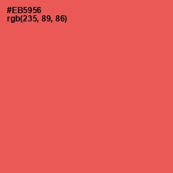 #EB5956 - Sunset Orange Color Image