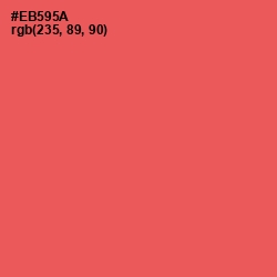 #EB595A - Sunset Orange Color Image