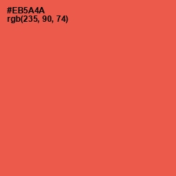 #EB5A4A - Sunset Orange Color Image