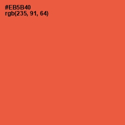 #EB5B40 - Sunset Orange Color Image