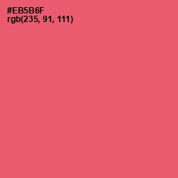 #EB5B6F - Mandy Color Image