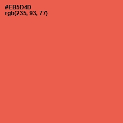 #EB5D4D - Sunset Orange Color Image