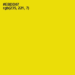 #EBDD07 - School bus Yellow Color Image