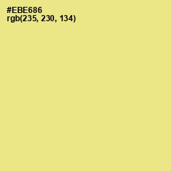 #EBE686 - Sahara Sand Color Image