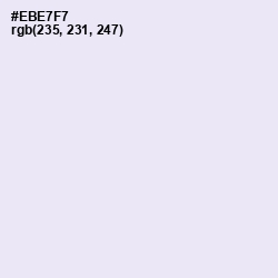 #EBE7F7 - Blue Chalk Color Image
