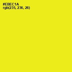 #EBEC1A - Lemon Color Image