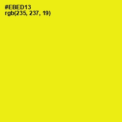 #EBED13 - Lemon Color Image
