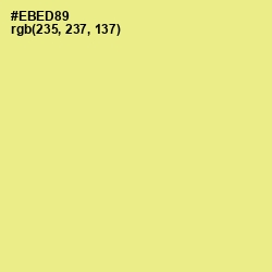 #EBED89 - Sahara Sand Color Image