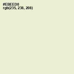 #EBEED0 - White Rock Color Image