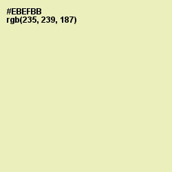 #EBEFBB - Fall Green Color Image